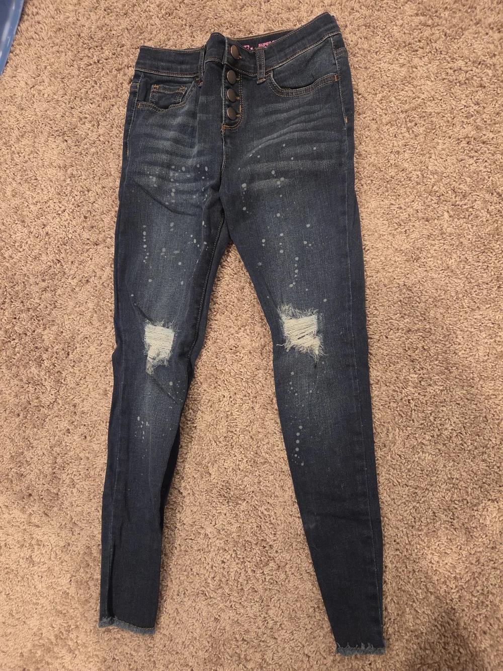 The Children's Place Dark Blue Distressed Skinny Jeans
